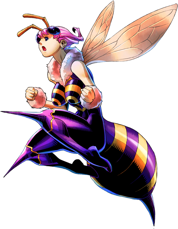 Sf Vs Ds Q-bee - Darkstalkers Queen Bee Art (692x871)