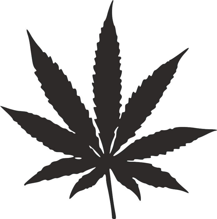 Marijuana Black And White (695x700)