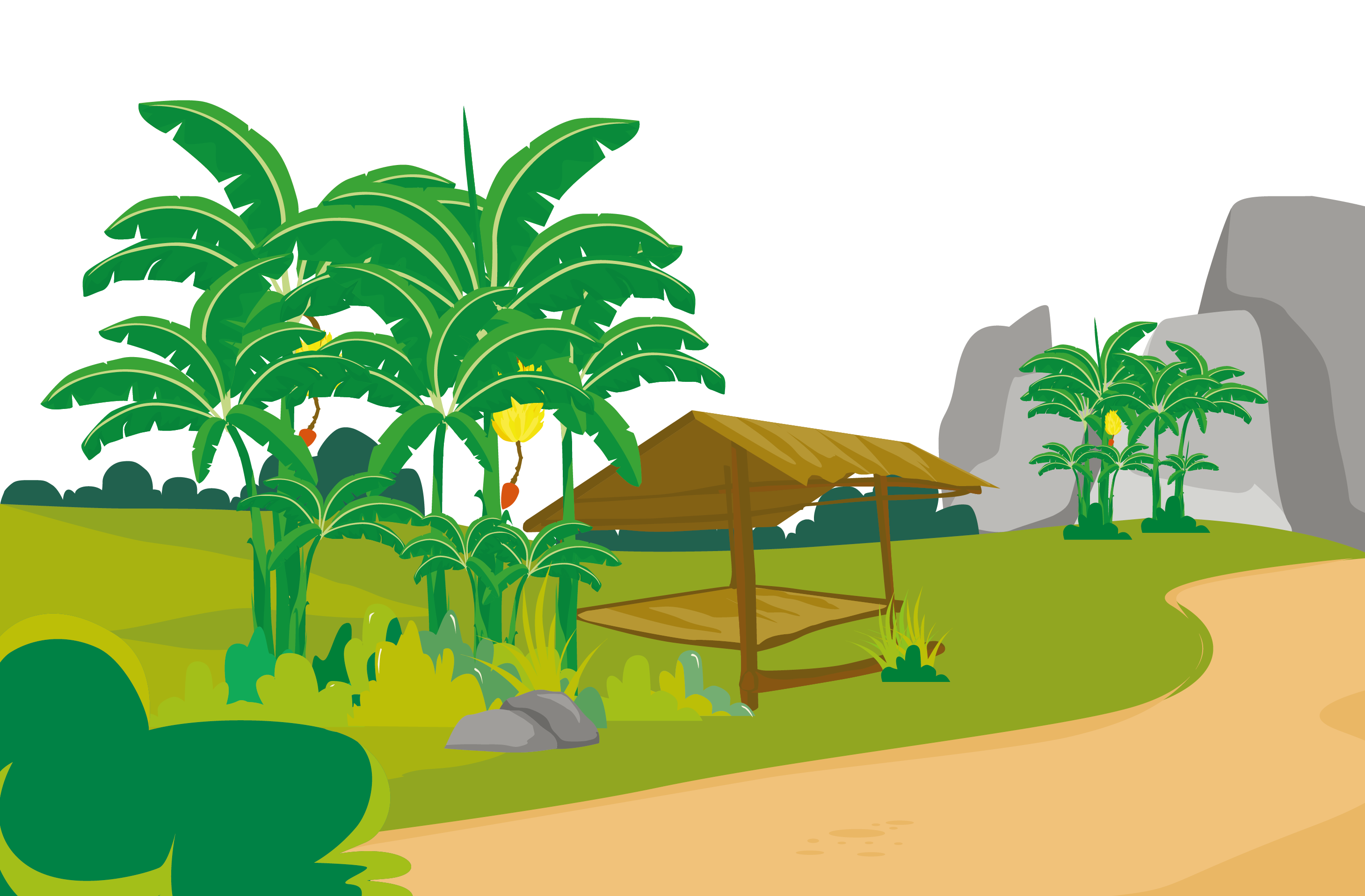 Euclidean Vector Banana Tree Illustration - Euclidean Vector (2918x1917)