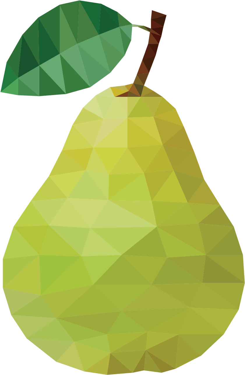 Pear Euclidean Vector Fruit Auglis - Pear Geometric (1500x1500)