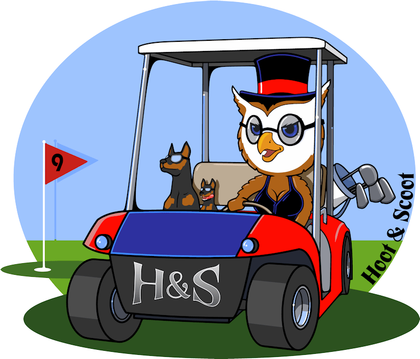 Hoot & Scoot Golf Cart - Golf (975x849)