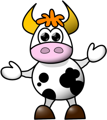 Animated Dancing Cow Cow Clip Art Vector Clip Art Cevwp4 - Cartoon Cow (629x700)