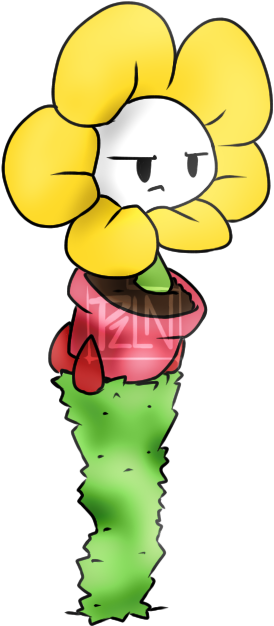 Shorty Grumpy Flowey Cutie By Pazlin - Cartoon (300x750)