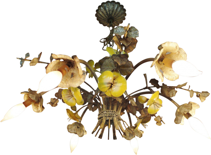 Medium Size Of Tolendelier Enamel Yellow Pansies Six - Artificial Flower (728x728)