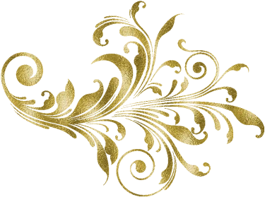 Gold Antique Desings Photo Png Images - Flowers Vinyl Wall Art Decal (black) (400x302)