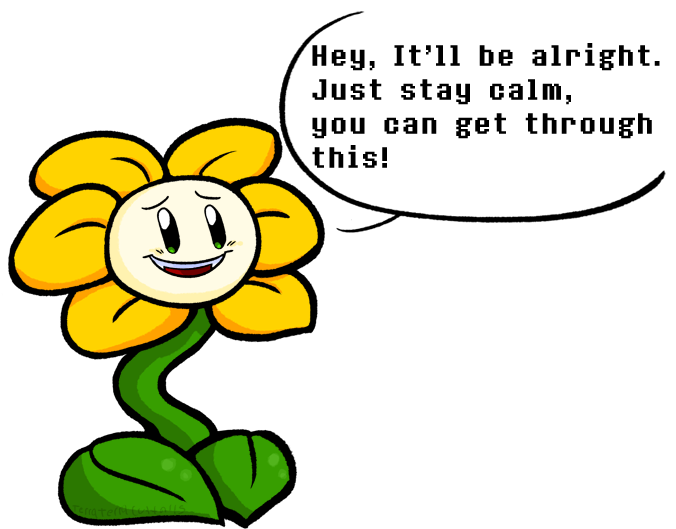 Flowey Encouragement By Terraterracotta - Cartoon (720x563)