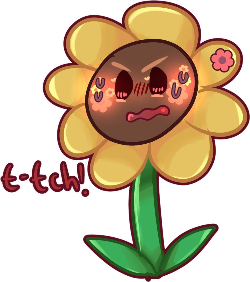 Summer Pyrite Flower Child Flowey Undertale Mod Vee - Flowey (1000x1000)
