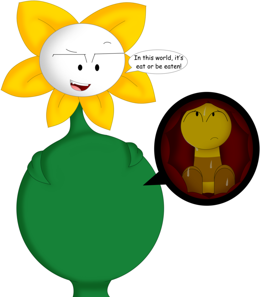 [trade] Flowey Ate Noms By Boysvoregirls - Drawing (838x954)