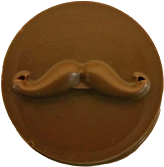 Chocolate Dipped Mustache Oreo - Chocolate (350x356)