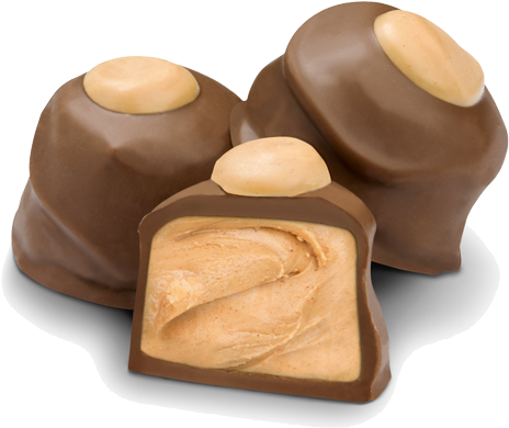 Milk Chocolate Peanut Butter Buckeyes - Buckeye Candy (500x500)