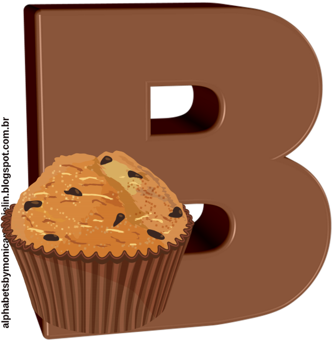 Cupcake De Chocolate Alfabeto Png (chocolat Muffin - Muffins For Mom (700x700)