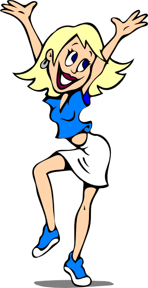 Happy Woman Clipart - Sarah Verjaardag (306x594)