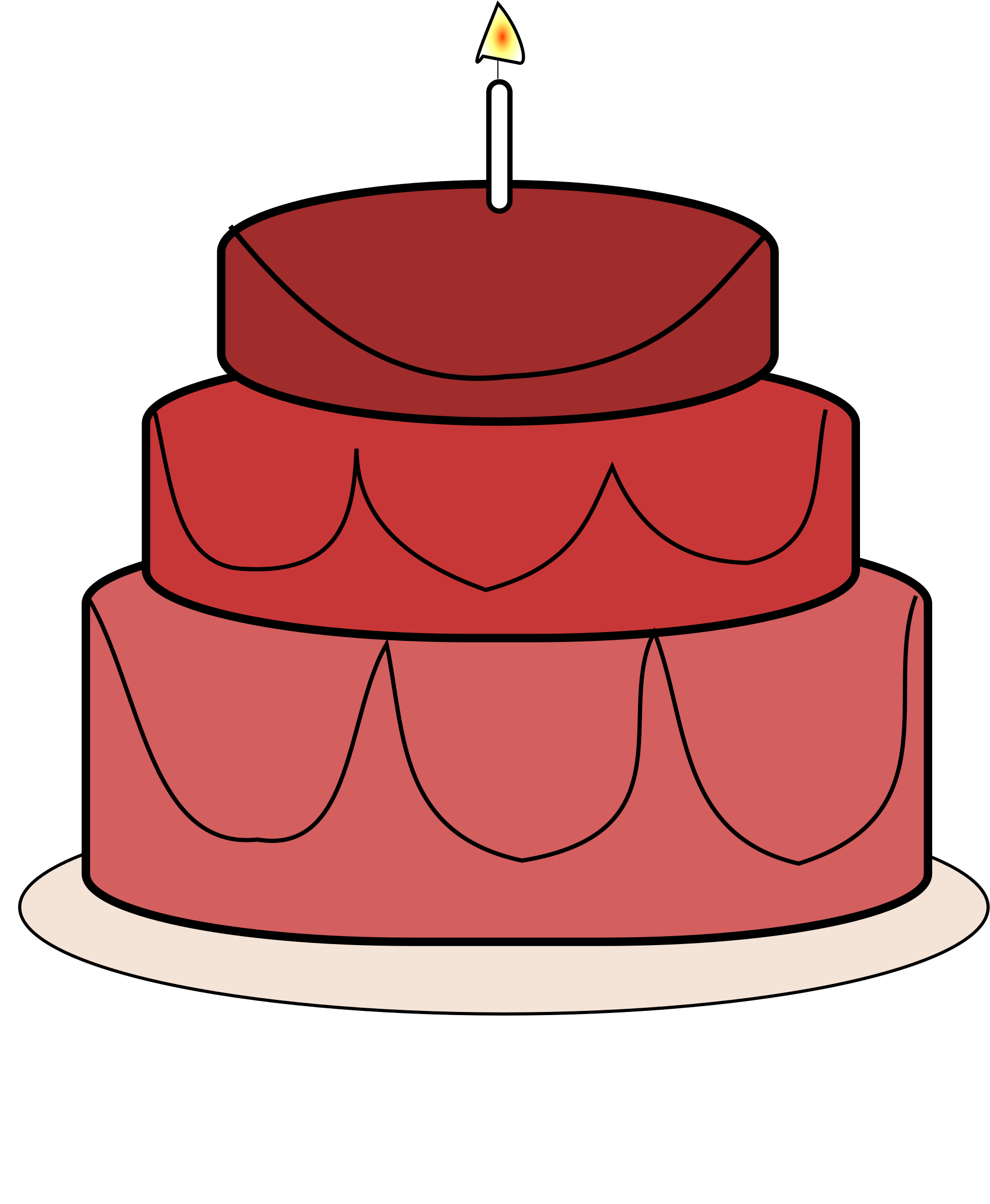 Respected Cliparts - Bolo De Aniversário Clipart (2000x2400)