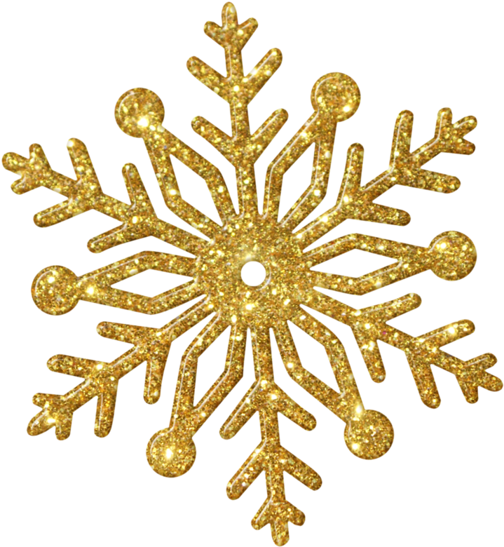 Snowflake Clip Art - Gold Snowflake Png (800x800)