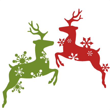 Reindeer Snowflake Flourish Set Svg Scrapbook Cut File - Free Cut Files For Cricut Christmas (432x432)