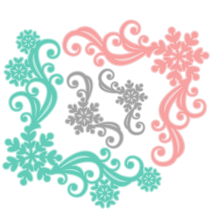 Snowflake Flourish Set Svg Scrapbook Cut File Cute - Free Svg Cut Files For Cricut (432x432)