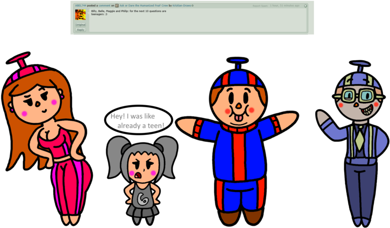 Ask The Humanized Fnaf Crew Question 19 By Kriztian-draws - Comics (1024x532)