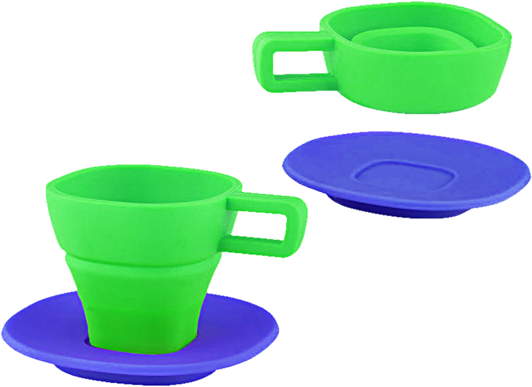Silicone Collapsible Espresso Cup And Saucer - Coffee Cup (1080x1080)
