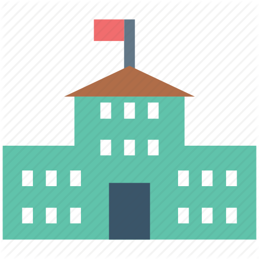 High School Building Icon Vector, Filled Flat Sign, - Flat Building Icon Png (512x512)
