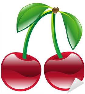 Illustration Of Cherry Fruit Icon Clipart Sticker • - Cherry Clipart (400x400)