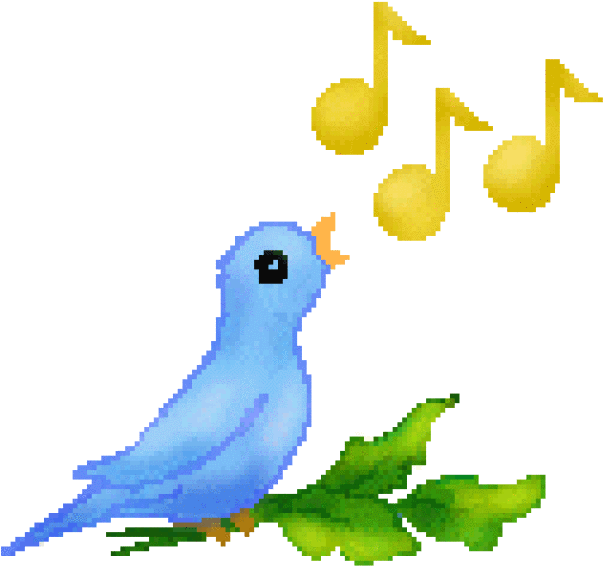 Song Clipart Bird Singing - Fête De La Musique (640x621)