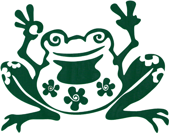 Vc008 - Peace Frog - Vinyl Cutout - Frog (600x471)