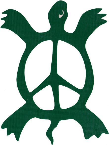 Vc004 - Peace Turtle - Vinyl Cutout - Turtle Peace Sign (450x594)