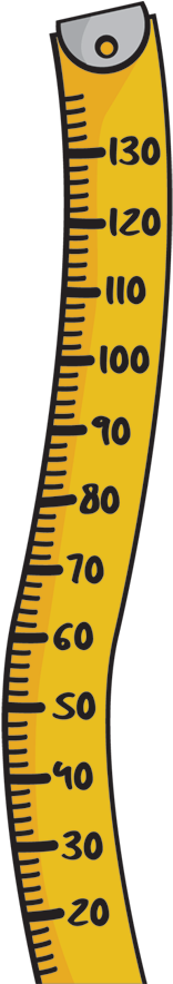 Original Measuring Tape Kids Sticker - Ribbon (374x883)