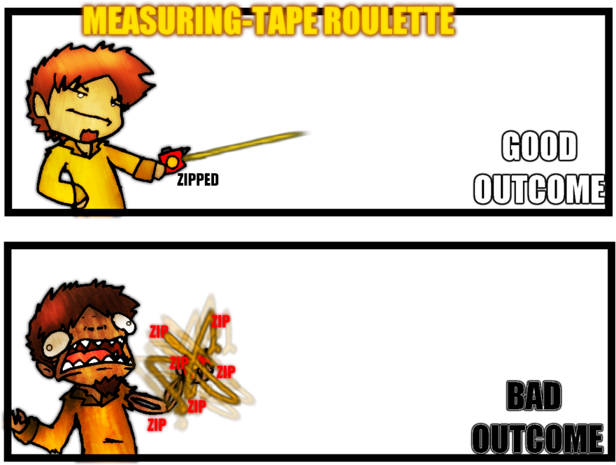 Measuring-tape Roulette By Gafagear - Cartoon (1137x702)