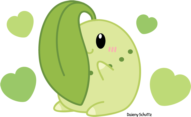 How Can This Cutie Pie - Chikorita Chibi (800x504)