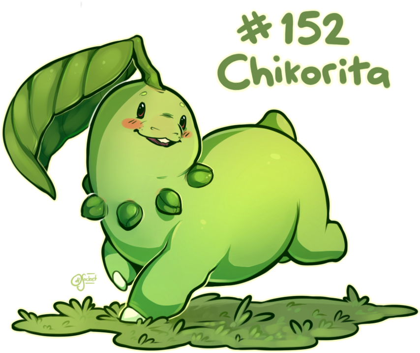 Pokemon - Chikorita (900x743)