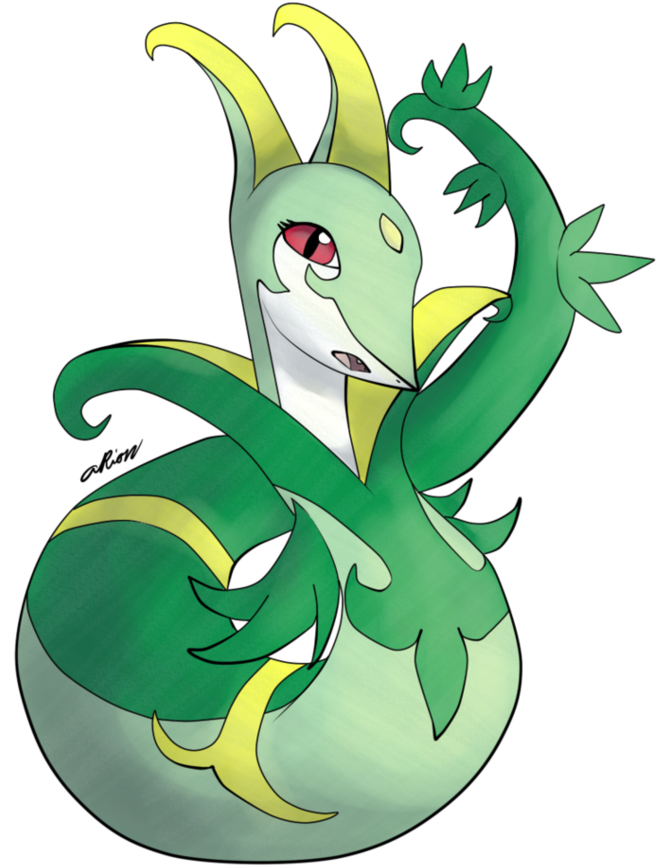 Fat Serperior Eat Pokemon Images - Female Serperior (852x937)