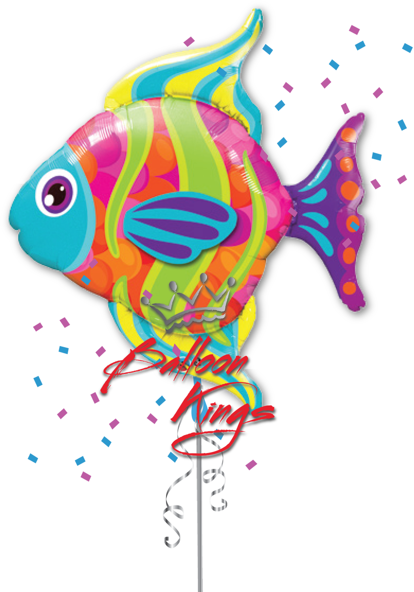 Fashionable Fish - Sea Animals Qualatex Balloon (1280x1280)