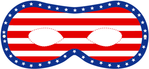 Usa Party Masks Stars And Stripes - Protetor De Correia Do Compressor (500x386)