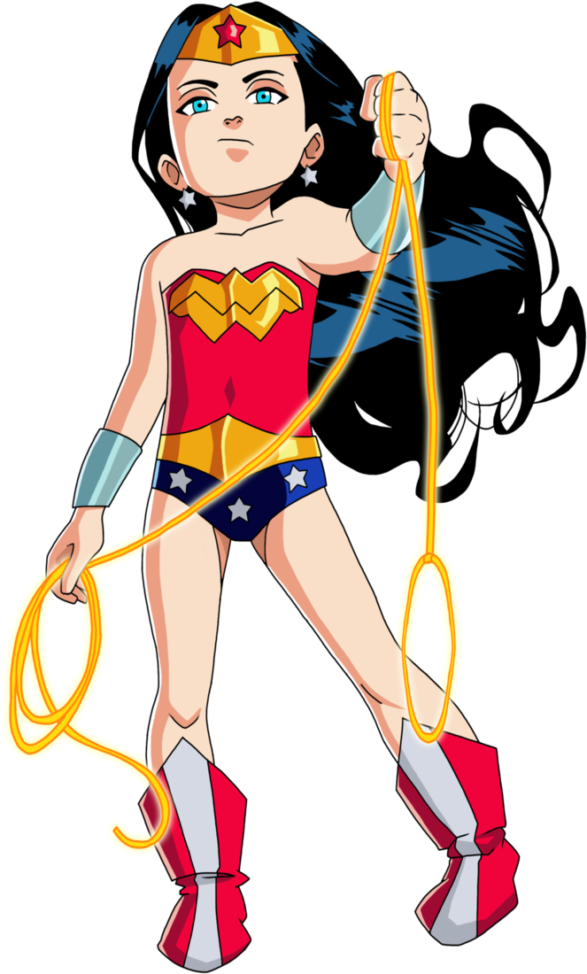 Wonder Child By Glee-chan - Wonder Woman Art Png (704x1134)