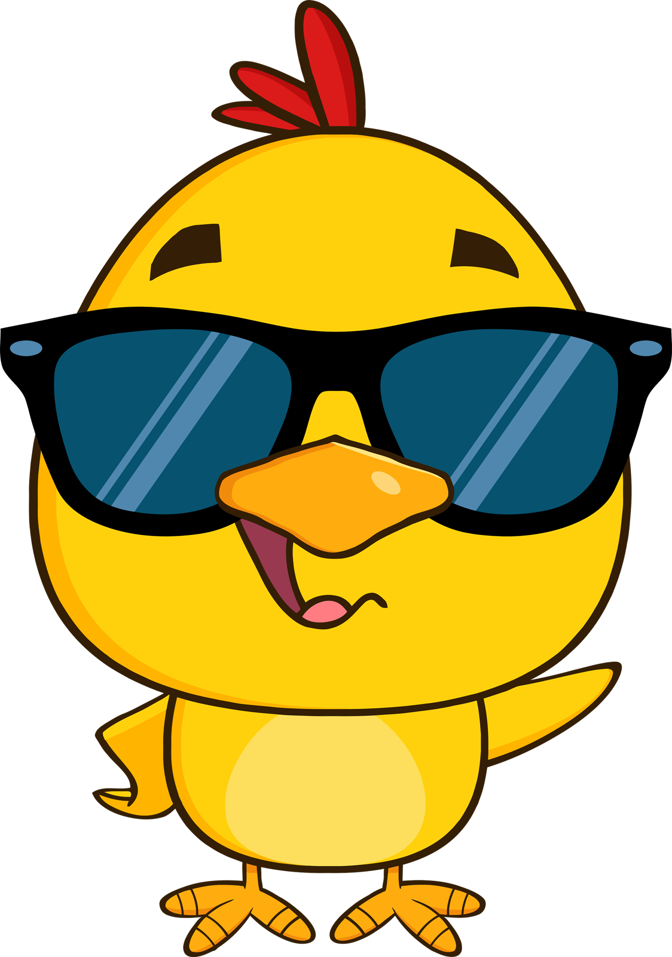 Customization Additional Price - Chicken With Sunglasses Cartoon (1348x1920)