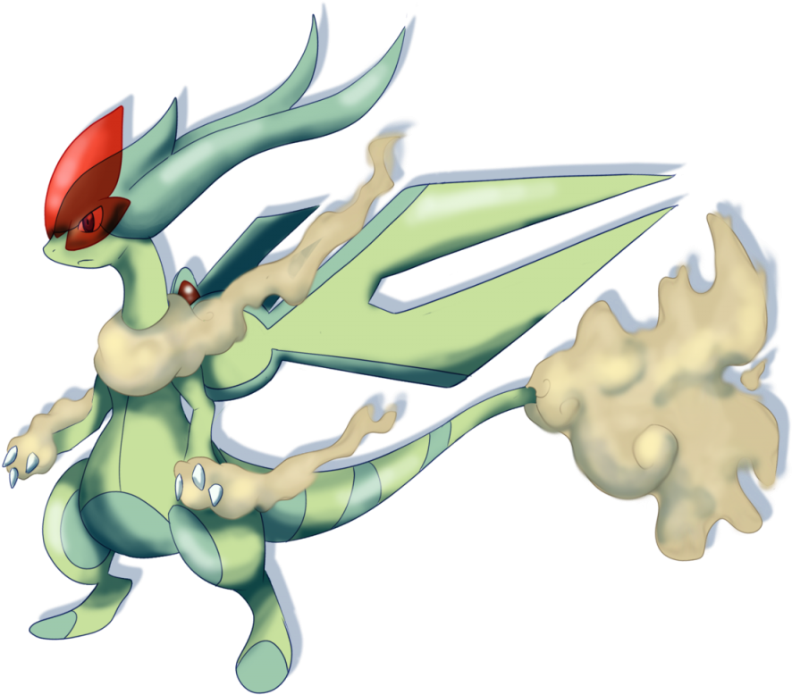 Art By Shintscyther On Deviantart - Dragon Bug Type Pokemon (1024x815)