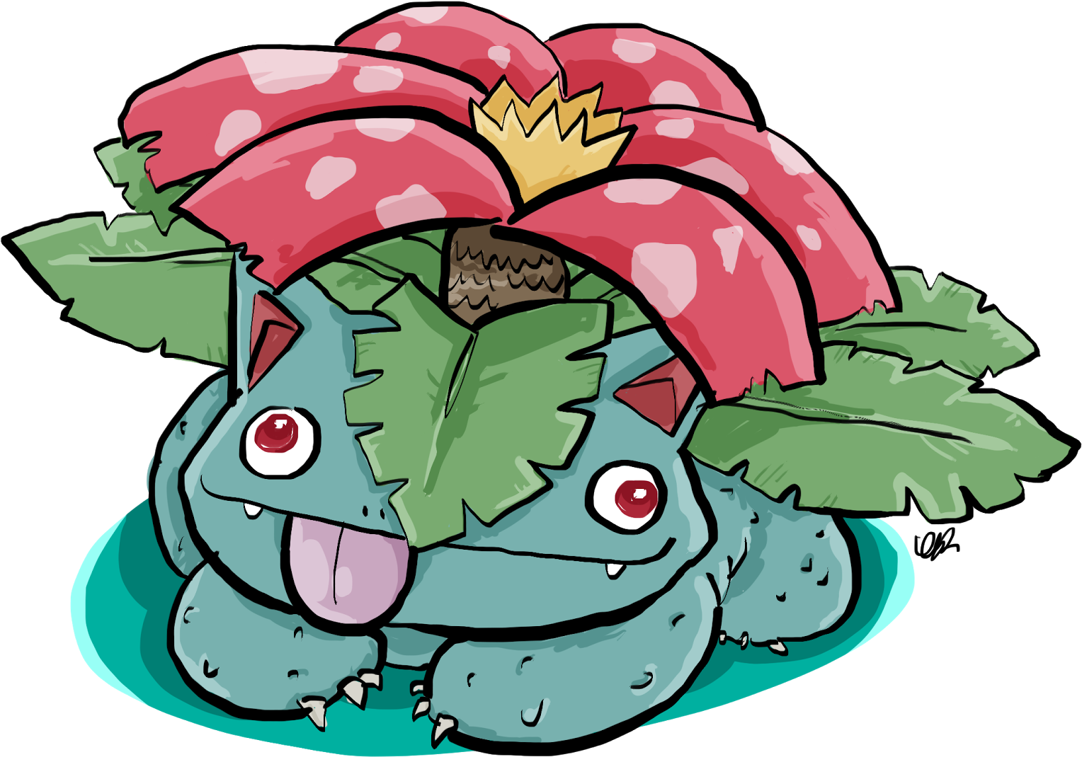 Venusaur By Clairc Artstuff-d5 - Baby Venusaur (1600x1158)