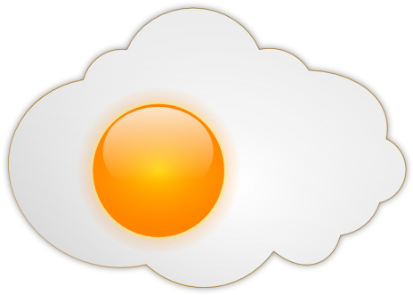 Are You Looking For A Fried Sunny Side Up Egg Clip - Egg (555x392)