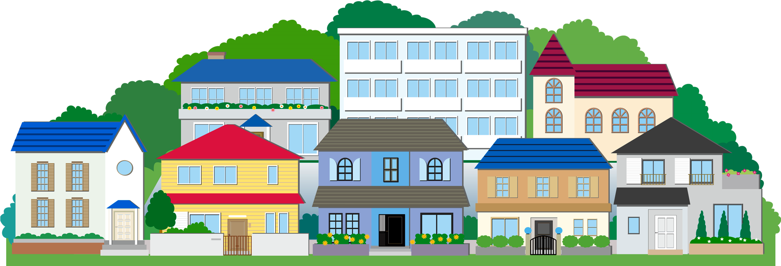 Cartoon Dessin Animxe9 - Casas Y Edificios Png (2684x1064)