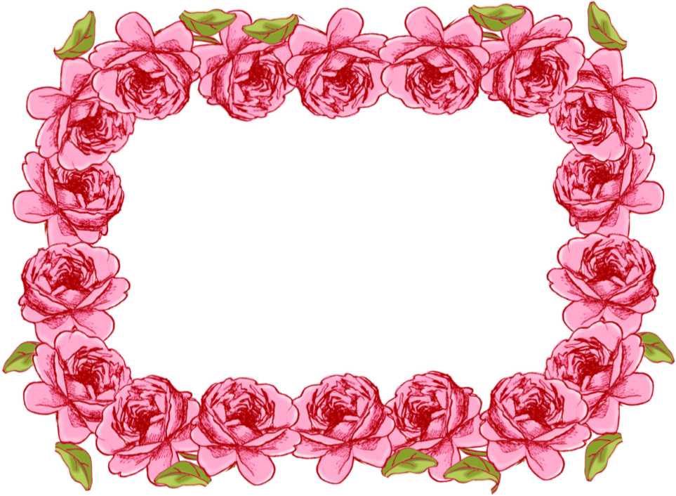 Garland Frame Transparent Png1 - Pink Vintage Frames Png (1280x986)