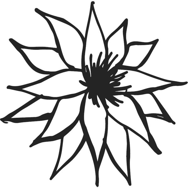 Clematis Flower Rubber Stamp - Postage Stamp (600x600)