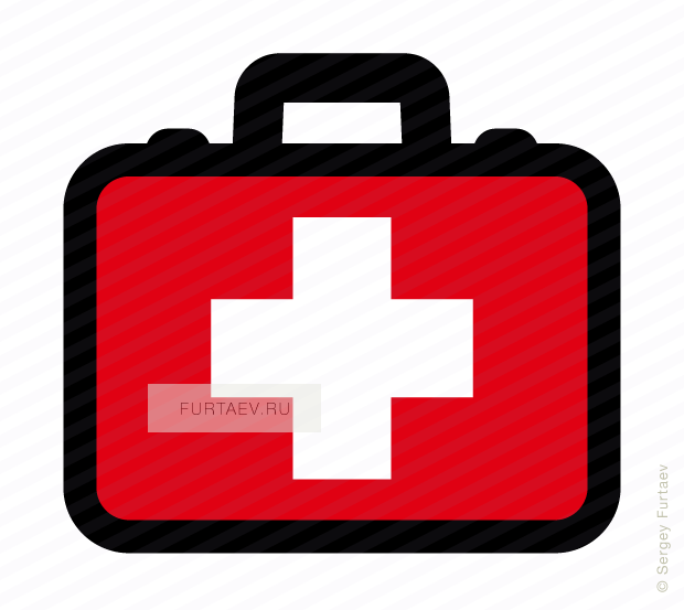 Vector Icon Of First Aid Box - Signalisation Des Boites À Pharmacie (620x553)