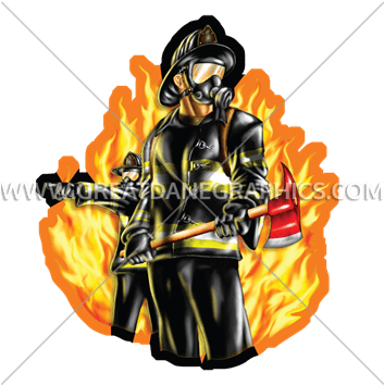 Fire Fighter Stance - Fire Rescue License Plate Plates Tag Tags Auto Vehicle (352x385)