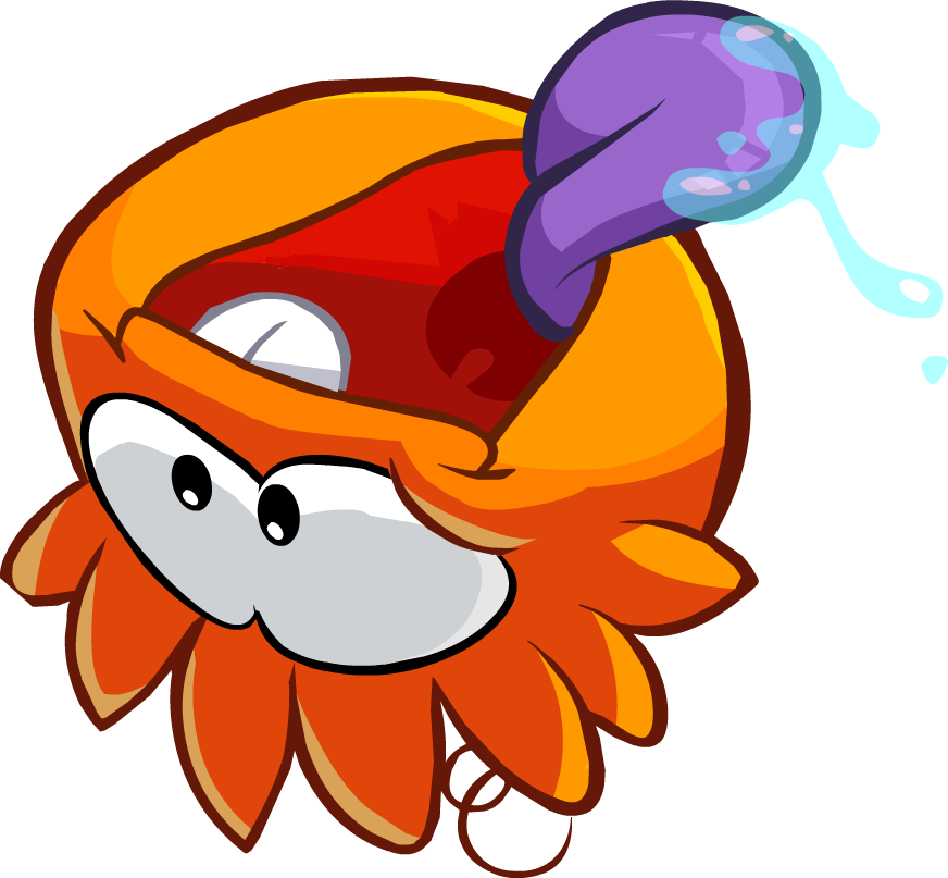Orange Puffle30 - Club Penguin Puffle Png (872x807)