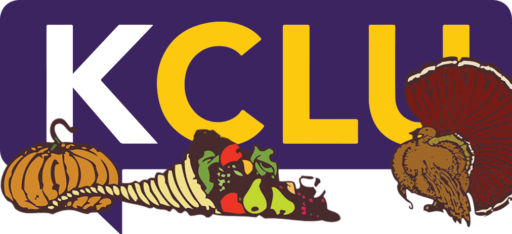 Kclu Fall Holiday Programming - Thanksgiving Turkey Cornucopia Shower Curtain (1012x464)