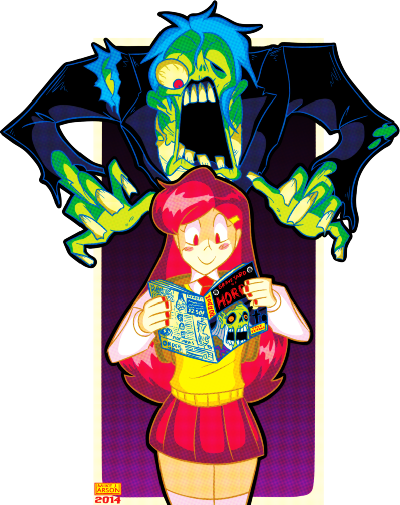 Horror Fan By Michaeljlarson - Cartoon (795x1005)