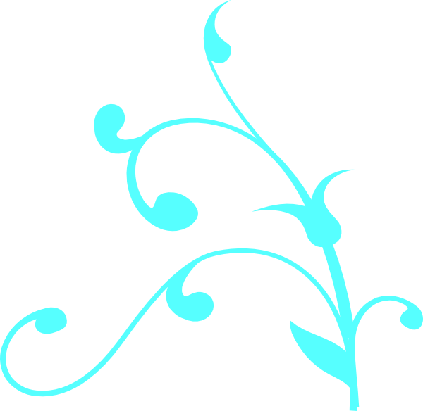 Teal Clipart Blue Swirl - Tree Branch Clip Art (600x584)