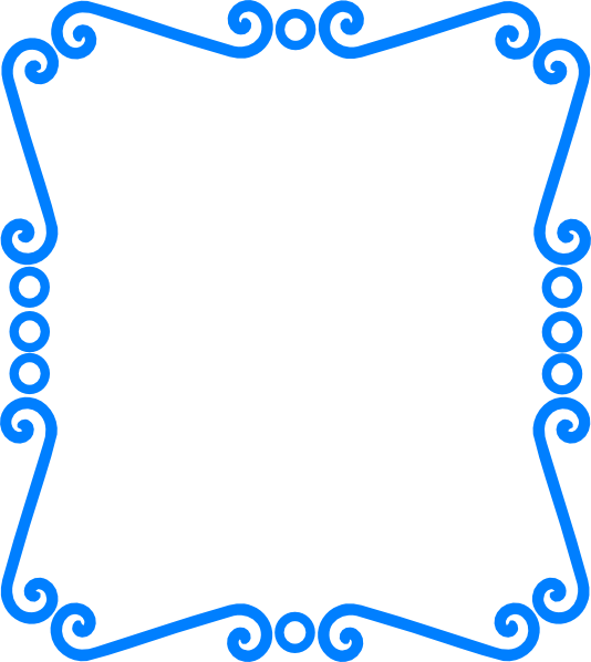 Blue Scroll Border Clip Art - Articles For School Magazines (534x598)