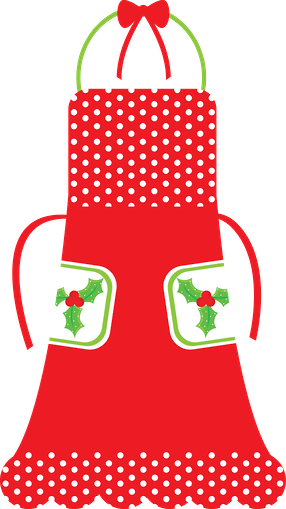 Cozinha - Minus - Christmas Apron Clip Art (286x509)